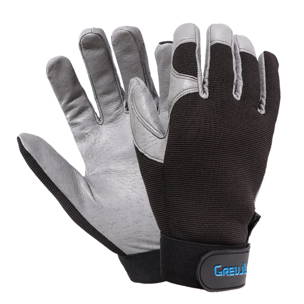 Durable Leather Driving Gloves Flexible Safety Mechanic Automotive Working Gardening Warehouse Work Gloves