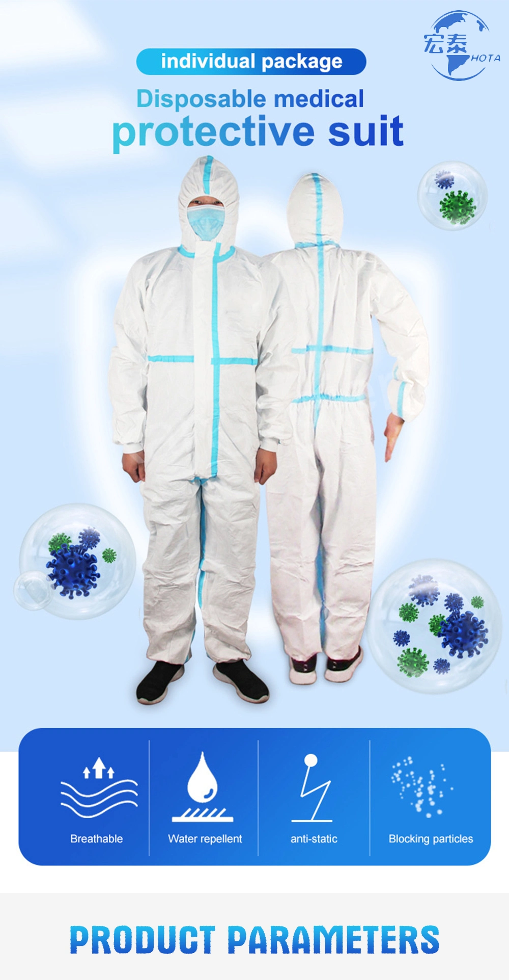 Low Price Disposable Medical Protective Clothing Personal Protective Equipment