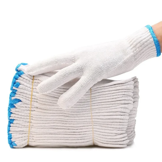 Китай оптовая продажа 10/7 калибра безопасности/рабочие перчатки промышленные/рабочие руки Guantes белые хлопчатобумажные трикотажные перчатки