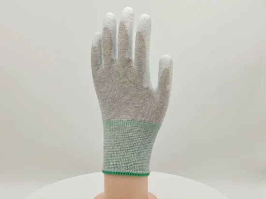 Factoryshop Скидка 10% на антистатические рабочие перчатки из проводящего углеродного волокна с полиуретановым покрытием для рук и пальцев с покрытием.