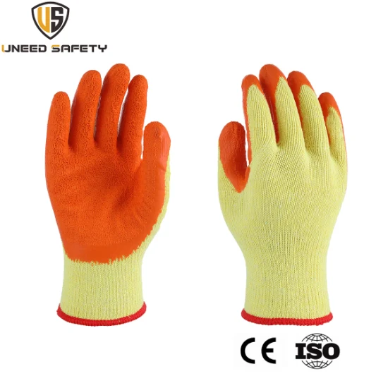 13 самодельных красных латексных защитных перчаток Gague с морщинистым покрытием, средства индивидуальной защиты