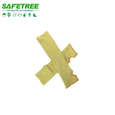 Safetree CE En388 Бесшовная трикотажная арамидная подкладка, устойчивые к порезам защитные рукава уровня 5
